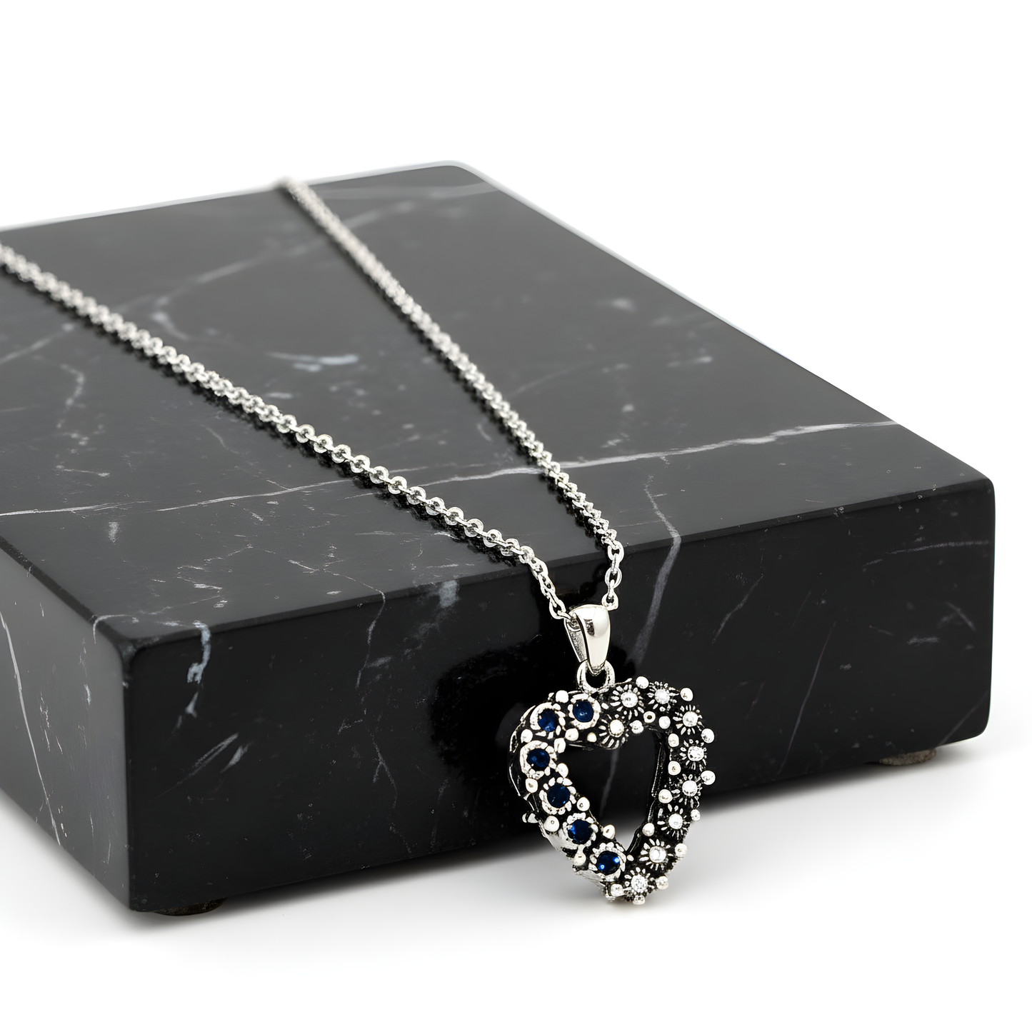 Blooming Sapphire Heart