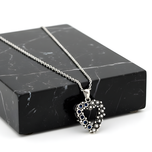 Blooming Sapphire Heart